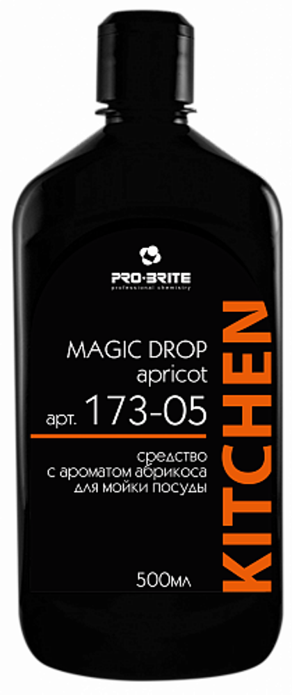 PRO-BRITE MAGIC DROP APROCOT средство для посуды с ароматом абрикоса, 0,5 л