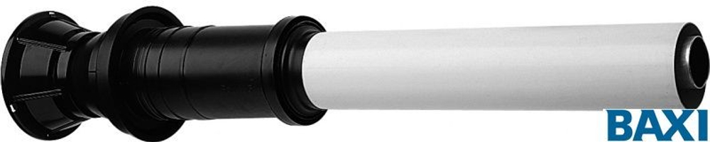 Вертик. наконечник для коакс. трубы полипропиленовый, диам. 80/125 мм, HT (KHG71409351)