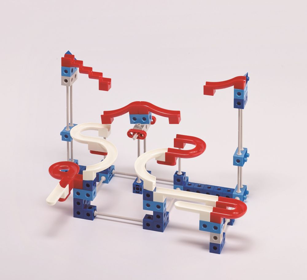 Конструктор «Лабиринт с шариками Marble Run и 2-х см. соединяющимися кубиками (102 детали)»