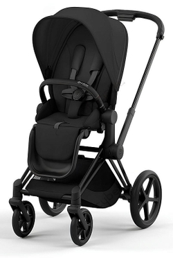 Коляска 3 в 1 Cybex Priam IV Matt Black complete и автокресло Cloud T i-Size Platinum White Plus Sepia Black