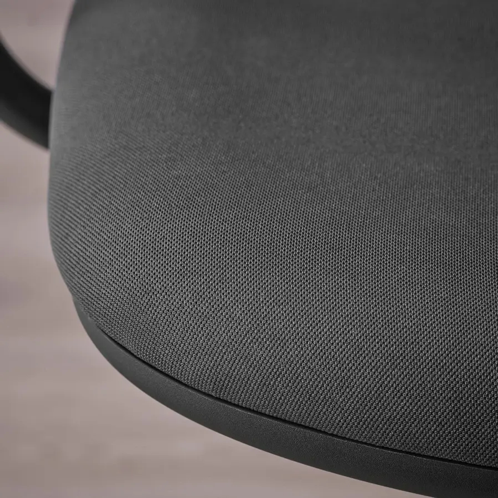 Офисный стул с подлокотниками - IKEA SMÖRKULL/SMORKULL/СМЁРКУЛЛ ИКЕА, 104х66х59 см, черный