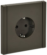 FORTE&PIANO Розетка 1-местная с заземлением с защитными шторками безвинтовое крепление 16А FP313 серый IEK