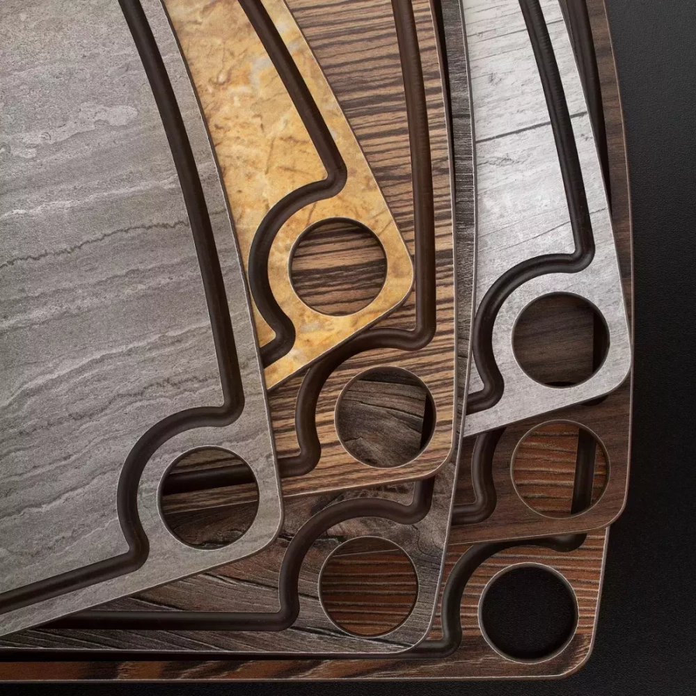 Доска разделочная c желобом 29х22см ComposeEat Fashion зебрано натуральный