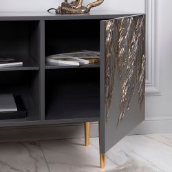 Тумба под ТВ Тропик 155см Стайл Серый Голд