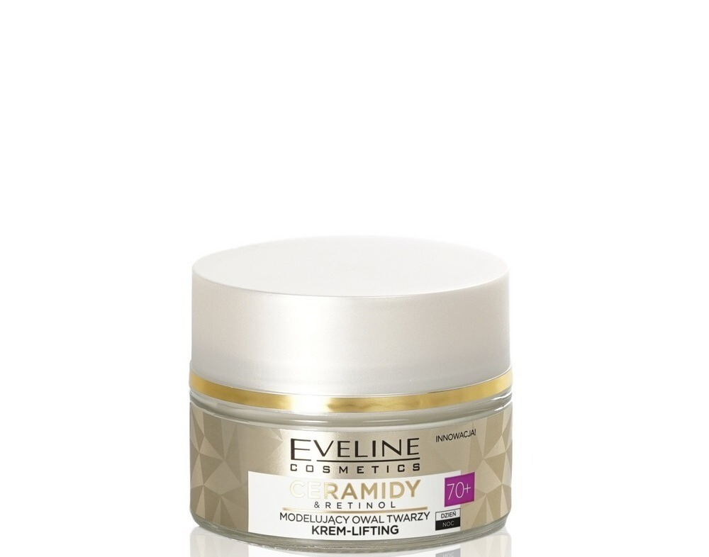 EVELINE CERAMIDES & RETINOL Крем-лифтинг для моделирования овала лица 70+ 50мл*30