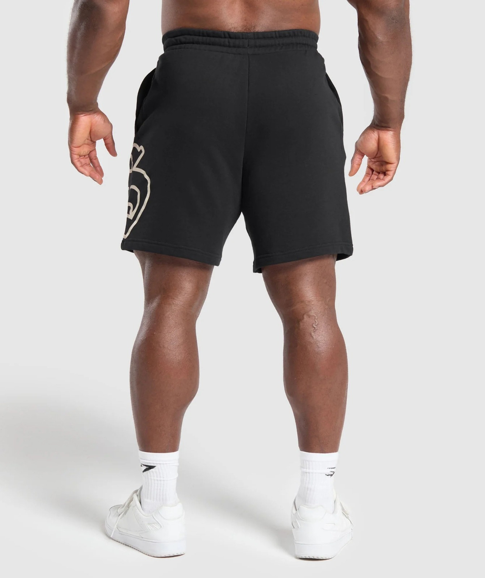 Шорты GYMSHARK Campus Graphic Shorts Black