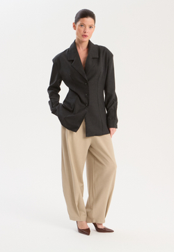 Рубашка жакетного типа из смесовой шерсти