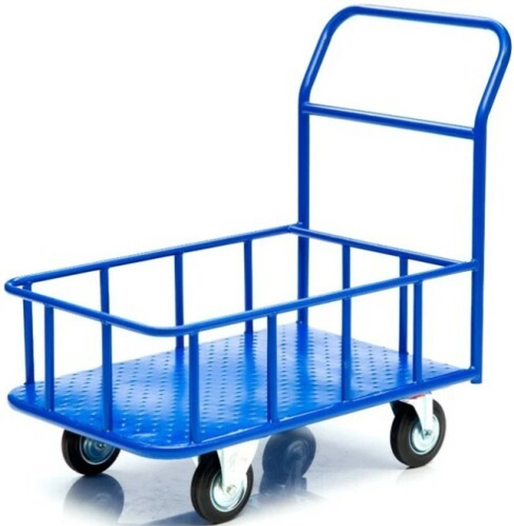 Тележка платформенная СТЕЛЛА-ТЕХНИК КПБ-300-200 с бортом КПБ-300-200-И