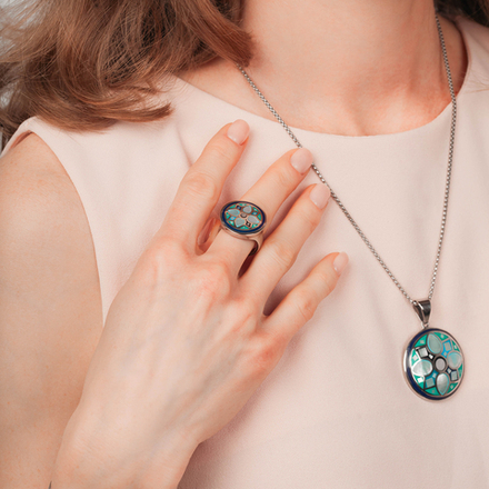 Кольцо Fiore Luna KR01688-3/8 BL/S