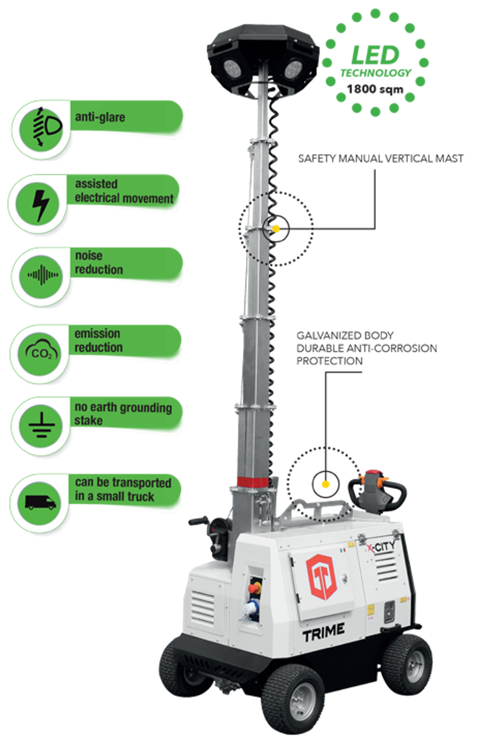 TRIME X-CITY HYBRID гибридная осветительная мачта
