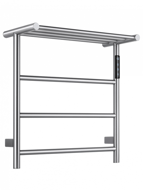 Полотенцесушитель электрический с полкой WONZON & WOGHAND BONN, Брашированный никель (WW-AL402-BR)