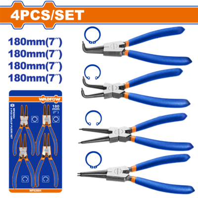 Набор съемников стопорных колец 4 шт (5/20) WADFOW WPS2604
