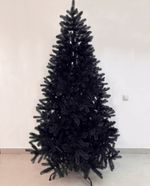 Искусственная литая черная елка "Императрица в черном" литая хвоя черного цвета