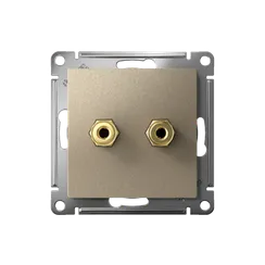 Розетка аудио 2-м AtlasDesign шампань SE ATN000587