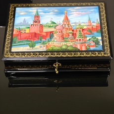 Шкатулка с ручной росписью для документов формат А4 "Москва"