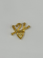 Брошь с сердечком YSL