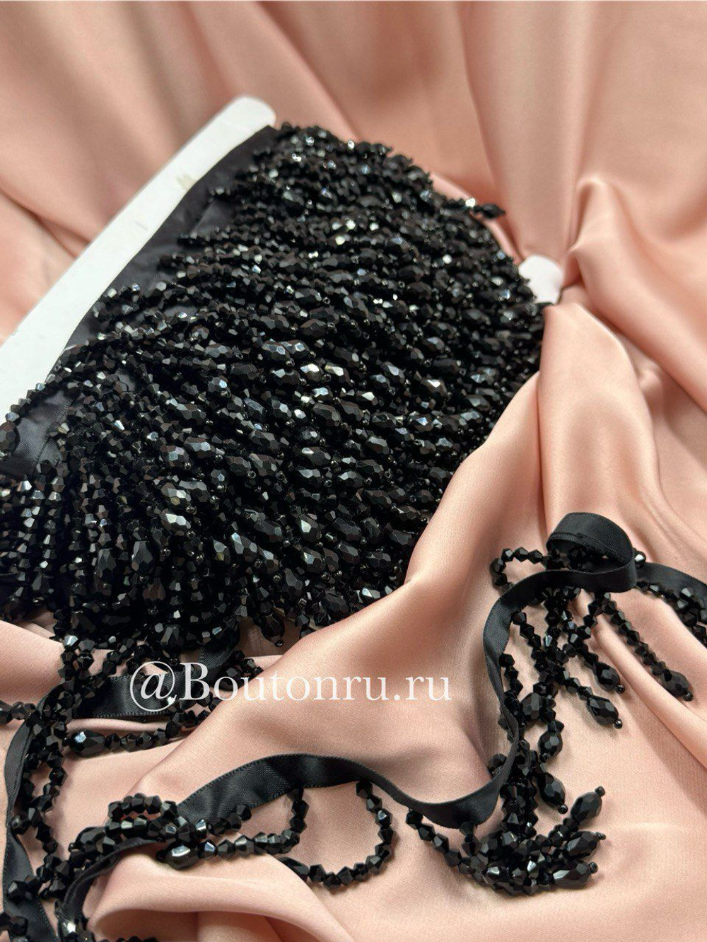 Бахрома черная биконусы 5,5 см