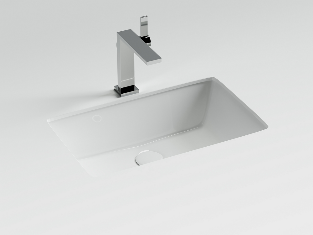 Раковина встраиваемая снизу Ceramicanova Era 525x345x175мм, c отверстием слива - перелива белый, арт.CN15004