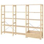 Стеллаж с ящиком - IKEA IVAR, 259х30х179 см, сосна, ИВАР ИКЕА