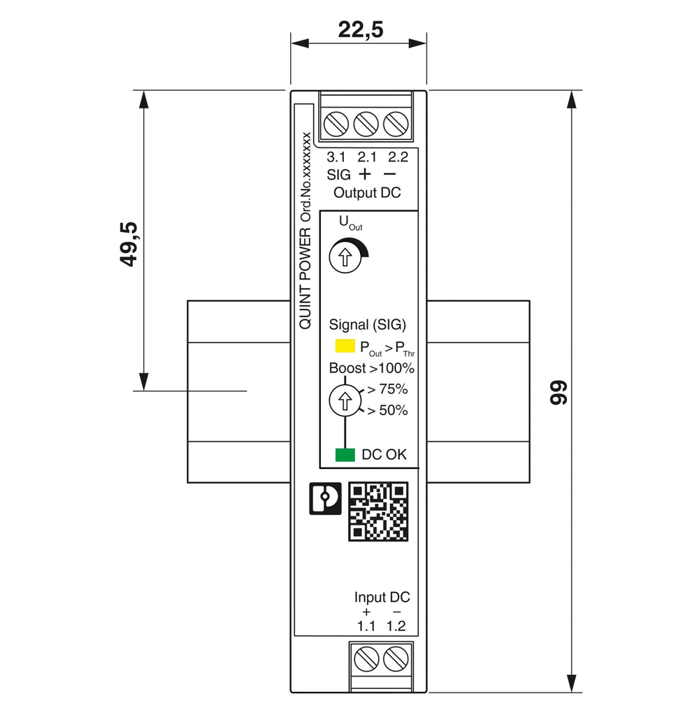 1066703 - QUINT4-PS/12-24DC/24DC/1.3/SC - Преобразователь DC/DC