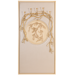 Вешалка настенная Oliva Branch (Олива Бранч) Айвори Мраморное золото