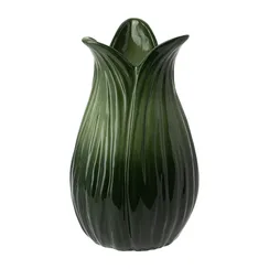 Ваза petal зеленого цвета из коллекции blossom, 22 см