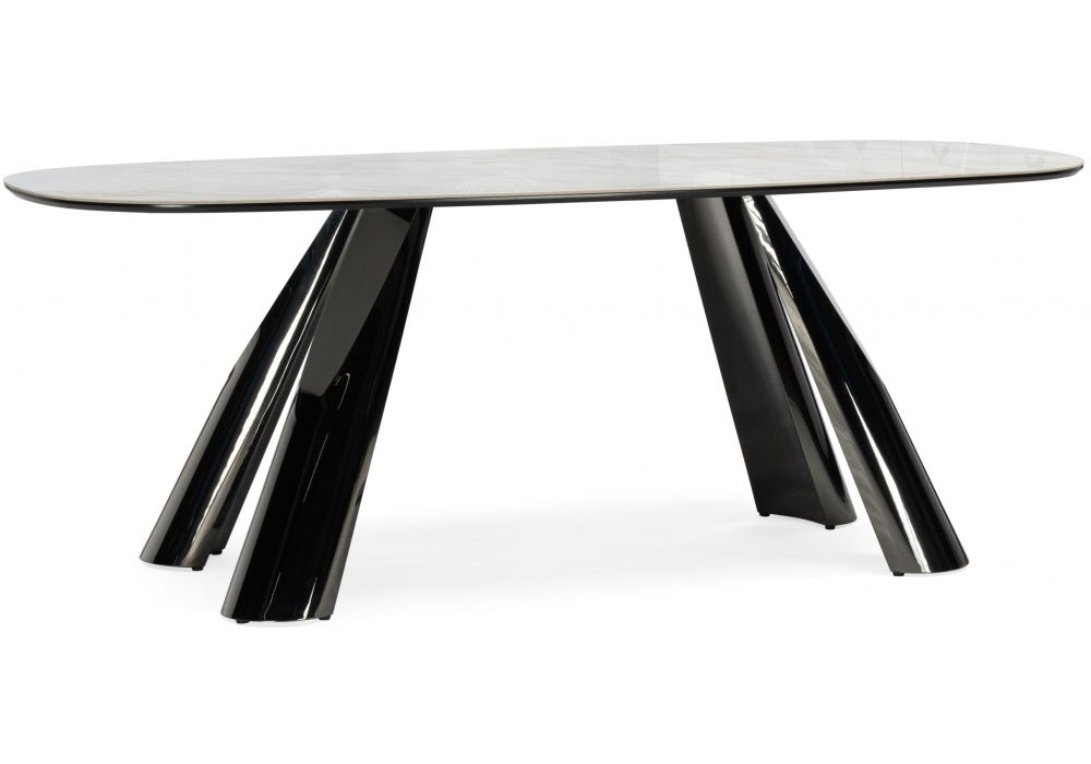 Керамический стол Woodville Танго 200х200х90 белый мрамор carla larkin, белый, ножки черные