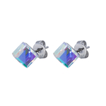 Серьги пусеты Fiore Luna Crystal AB SWE0127/2 AB S