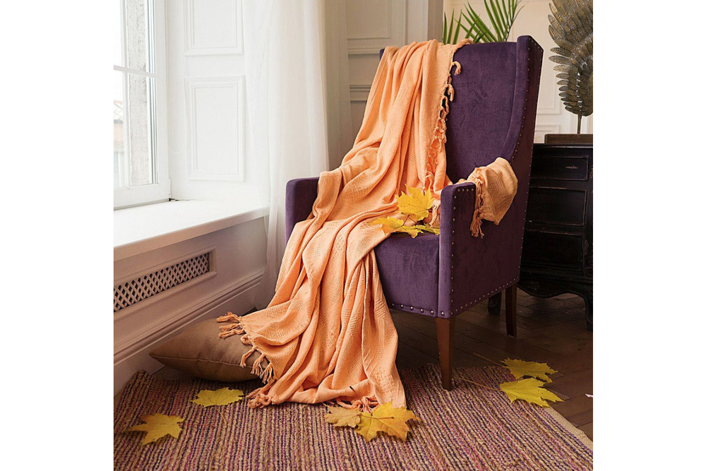 Покрывало Arloni Riviera Collection Ницца 180х220 абрикосовый