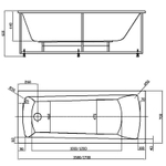 Акриловая ванна Aquatek Либра New 170x70 LIB170N-0000049 без панелей, каркаса и слив-перелива