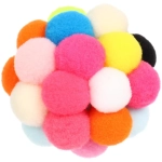 Игрушка - шарик для кошек «ИГРУЛИК», разноцветный, микс 2 цвета, d-6см (пакет с подвесом)