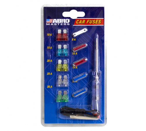 Предохранители с индикаторной отверткой (евро,флажковые) 10шт ABRO