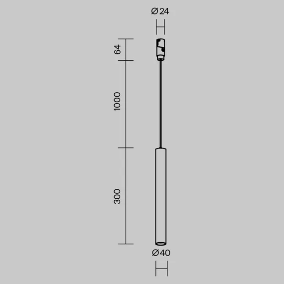 Трековый подвесной светильник Скольжение / Skim 3000К 5Вт 36° Technical tr210-1-5w3k-m-bbs