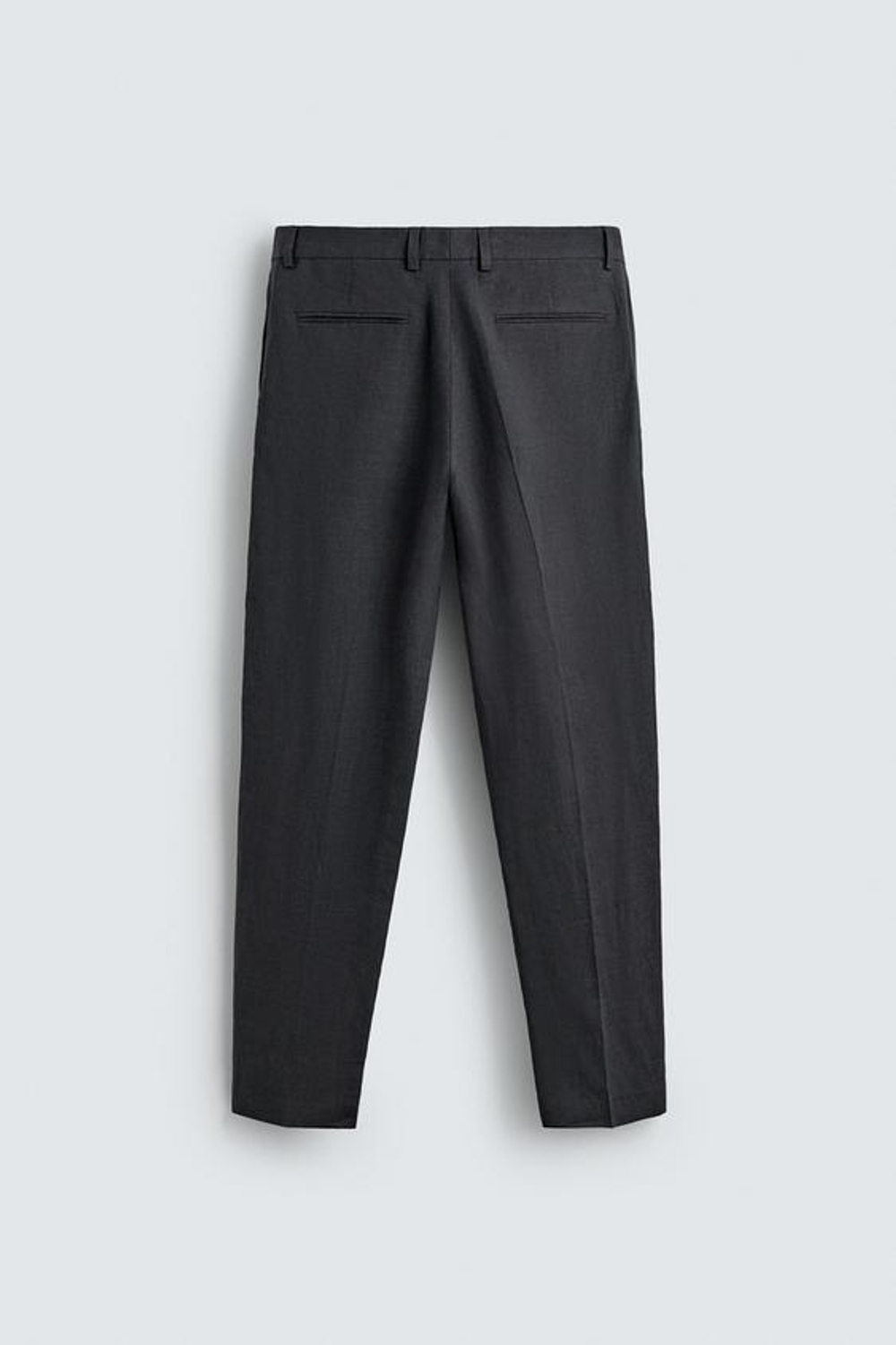 ZARA КЛАССИЧЕСКИЕ КОСТЮМНЫЕ БРЮКИ ИЗ 100% ЛЬНА, МОРСКОЙ ТЕМНО-СИНИЙ
