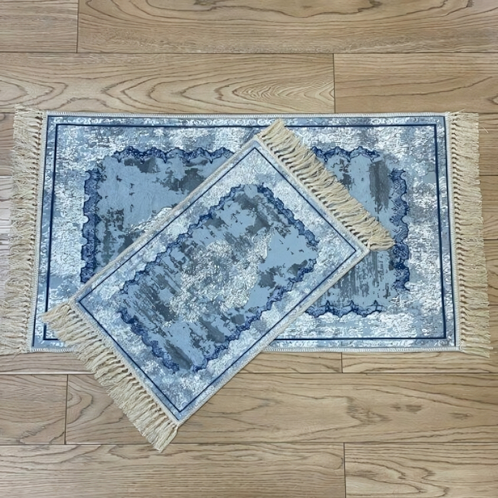 Набор ковриков DECORATIVE цифровая печать с бахромой 55*85+45*55 6752-2