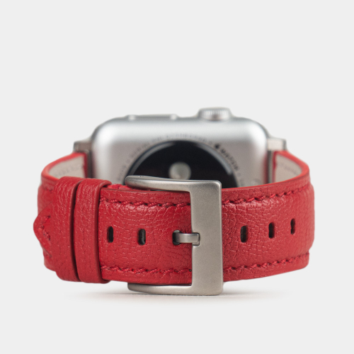Ремешок для Apple Watch 40/41/42 mm из кожи козы, красного цвета