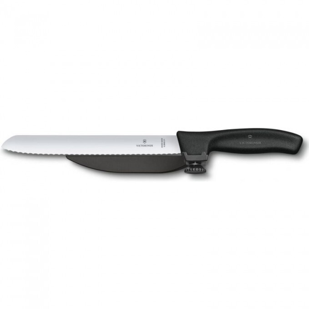 Нож Victorinox с упором для отрезания равномерных ломтиков, черный