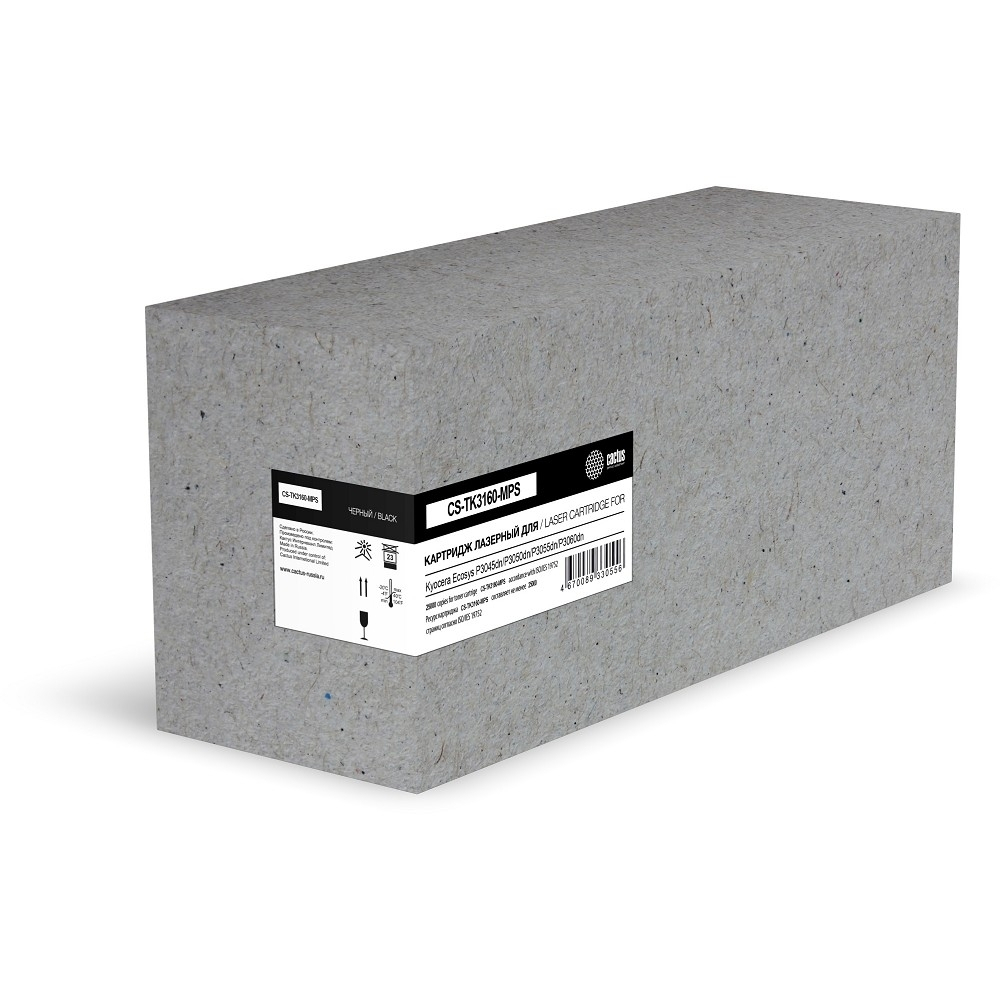 Картридж Картридж лазерный Cactus CS-TK3160-MPS TK-3160 черный (25000стр.) для Kyocera Ecosys P3045dn / P3050dn / P3055dn / P3060dn