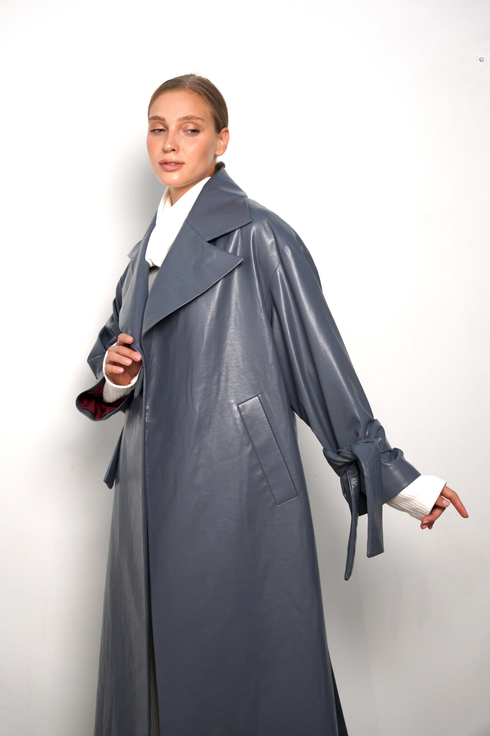 Gretta тренчкот кожаный