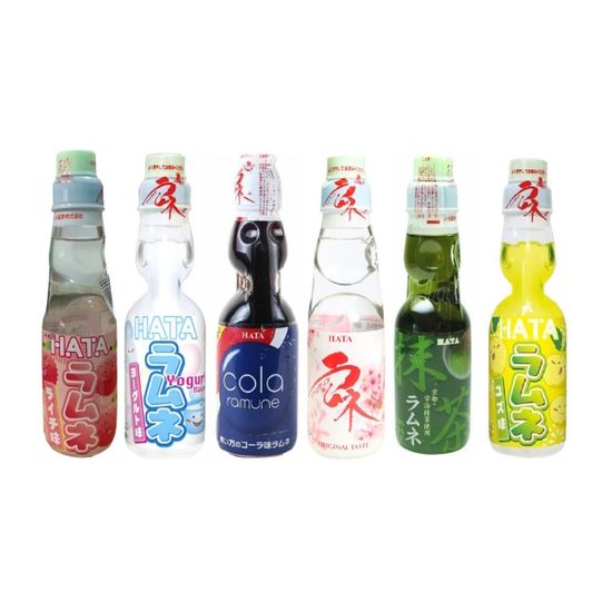 Газированный напиток Hatakosen Ramune Lychee со вкусом личи, 200 мл (Япония)