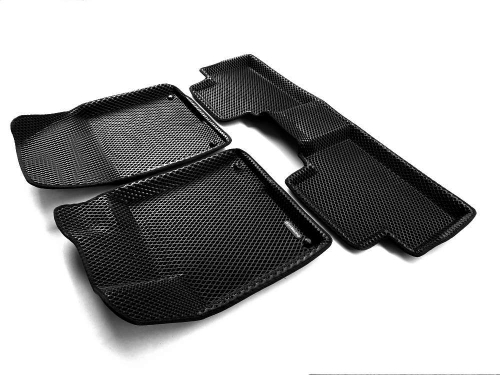 Коврики салона для GEELY Coolray (2019-) Euromat 3D EVA черные Арт EM3DEVA-001407