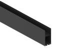 Накладной/подвесной алюминиевый профиль,  32, 2х71, 5х2000. Цвет: Черный матовый,  RAL9005,