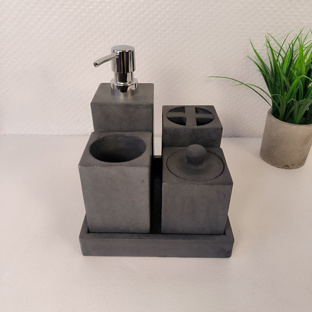 Набор из андезита 7 предм Bhatroom Set Grey NM-65309 (17см*17см) квадрат 0898
