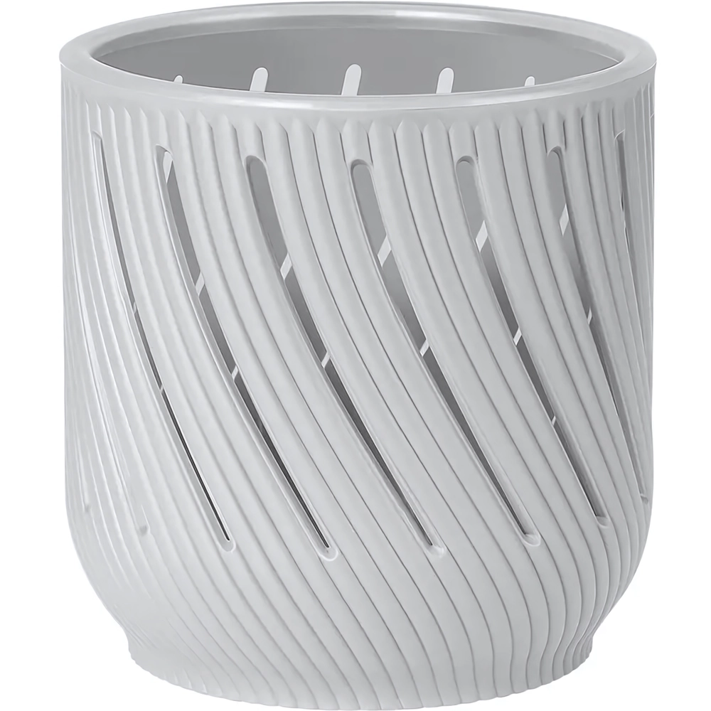Кашпо для цветов пластиковое 3,1л d-16,8см «Fleurs» Серый жемчуг