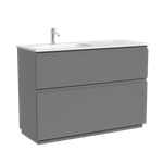 Тумба напольная SANCOS Folk Floor левая 1190х445х850, c двумя ящиками оснащенными доводчиками, Ergraut soft, арт.FL120FLES