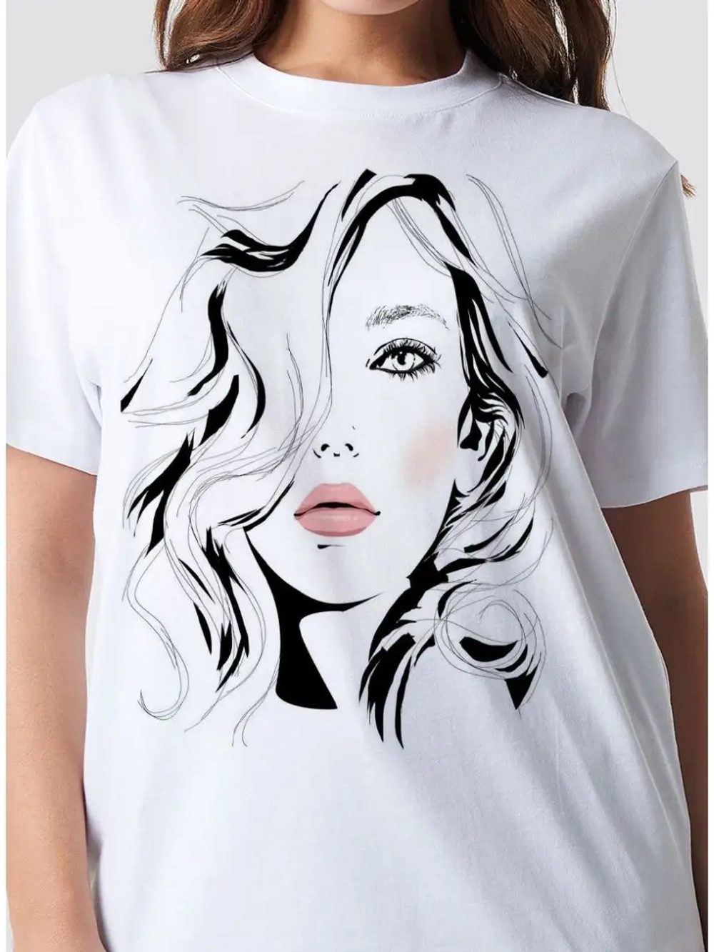 Футболка с девушкой