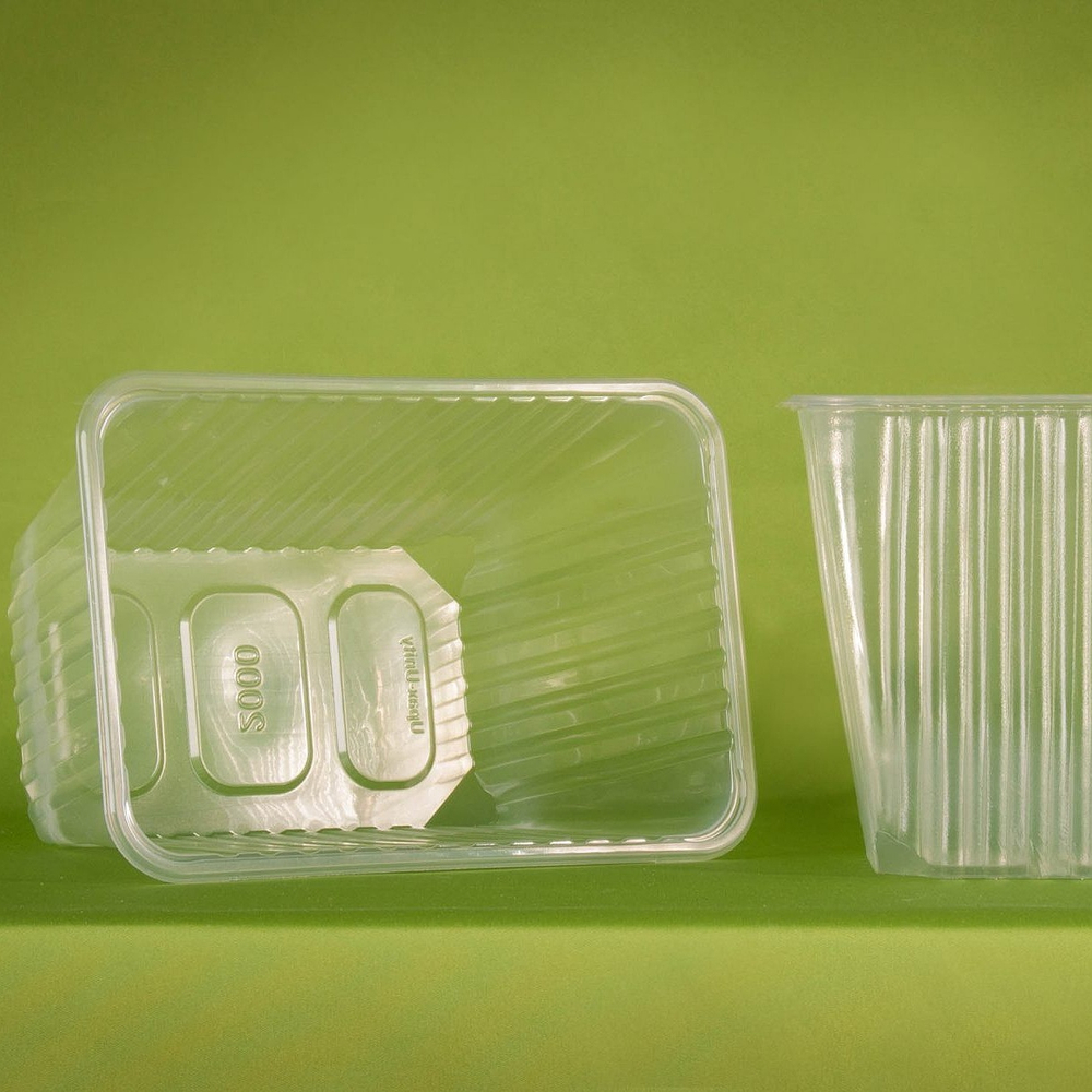 Контейнер с крышкой ПЛОСКИЙ (100шт/5уп) УПАКС-ЮНИТИ