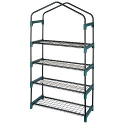 Теплица GREEN APPLE GA-House-4 со светильниками в комплекте 4 яруса 1250х690х300 мм | Теплица