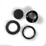 Горло с крышкой для пакетов с сыпучими продуктами, 3D печать, чёрный, диаметр отверстия 25 мм.