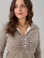 Блузка БЛ-015/кофе-экрюгорошек